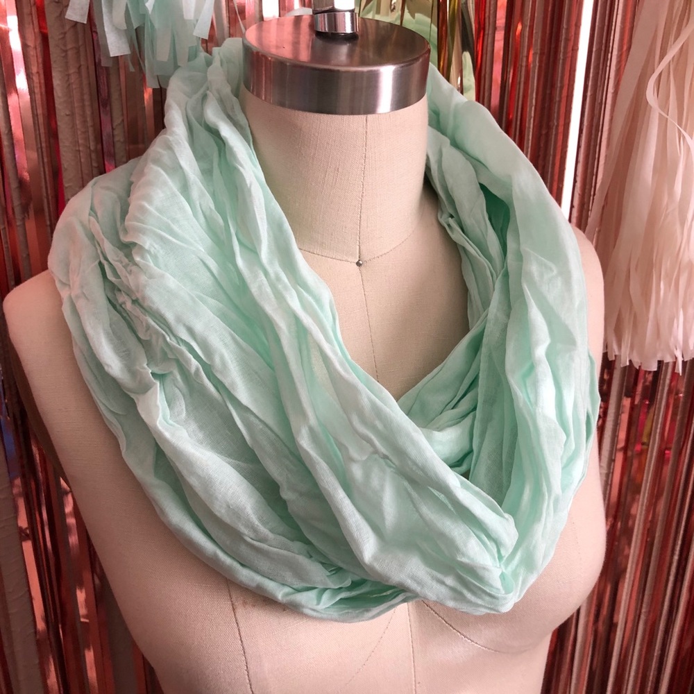 Mint Green Infinity Scarf - Picture 3 of 3